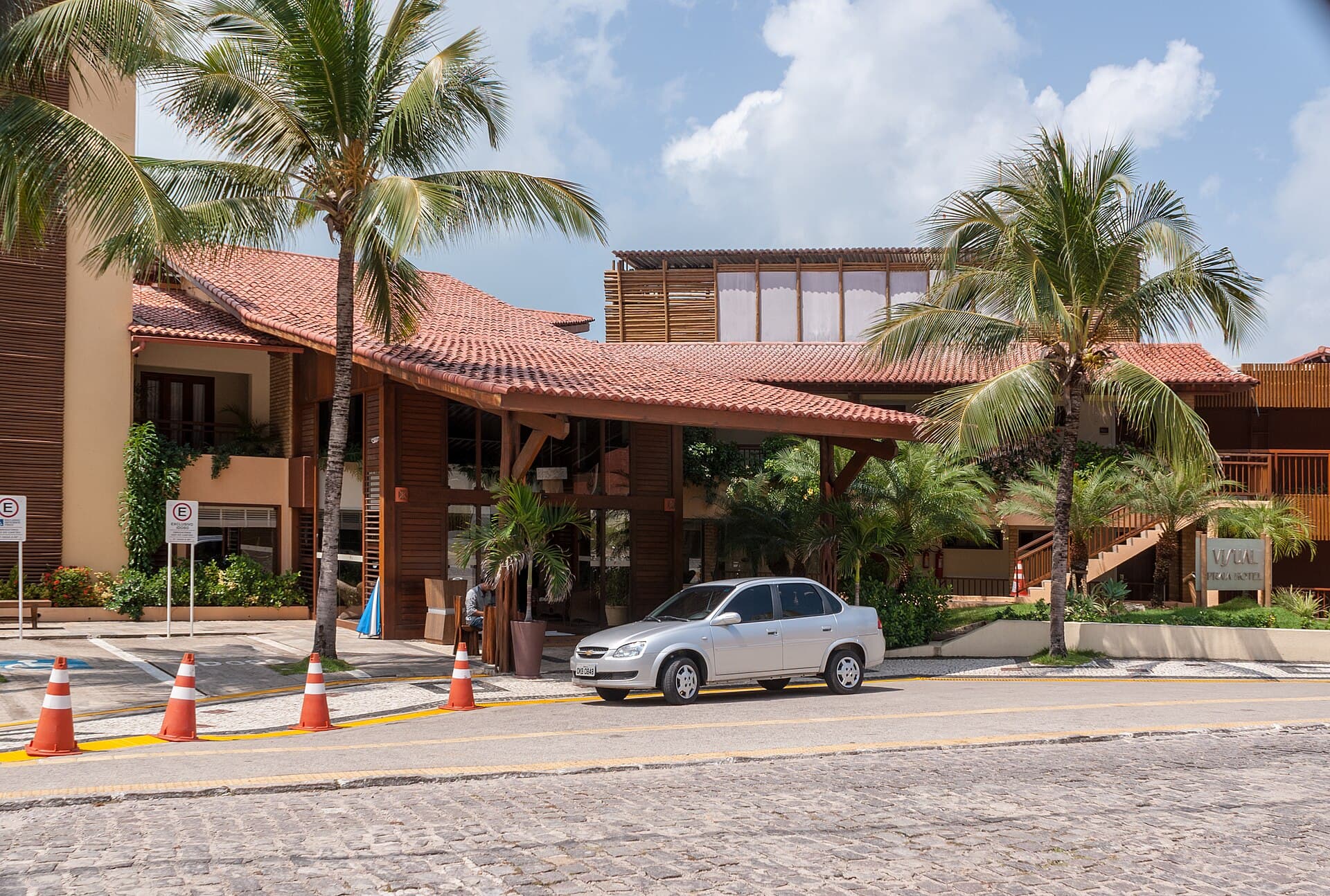 Entrance of the Visual Praia Hotel in Natal, Brazil